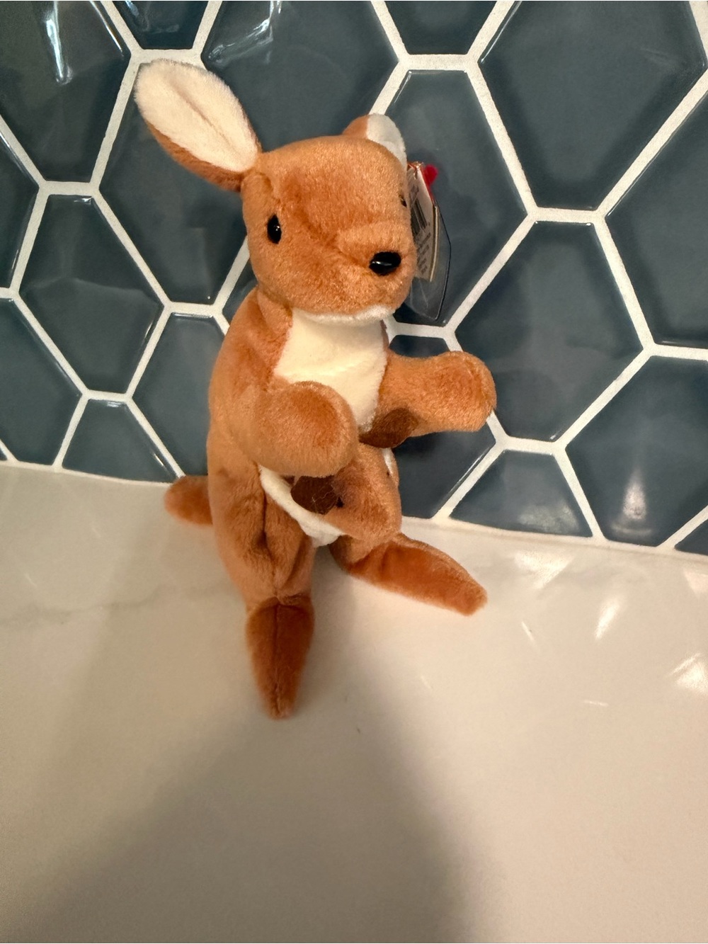 Vintage Ty Beanie Baby Pouch the Kangaroo (1996)